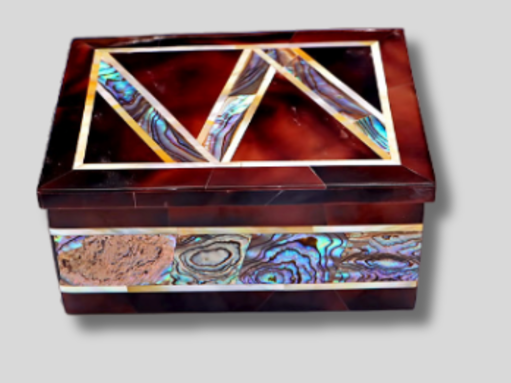 Made In India, Unique Mosaic Gem Stone Art Custom Jewelry Box Gift For Him